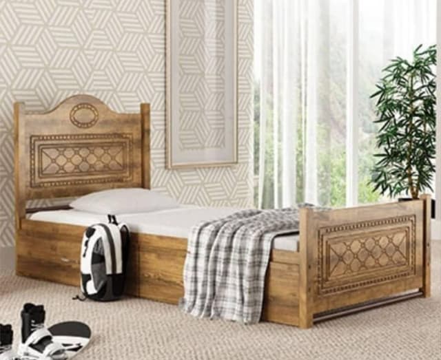 تختخواب تکنفره مش (باکس دار)