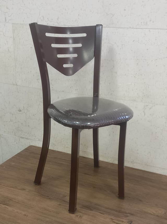 صندلی اپن فلزی طرح چوب پایه کوتاه