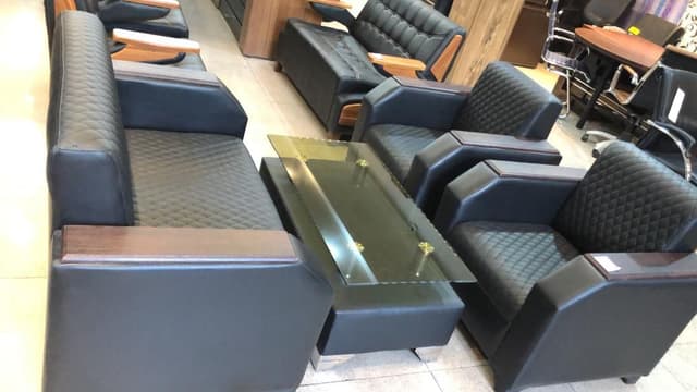 مبل اداری نیم ست کاسپین کف دوبل